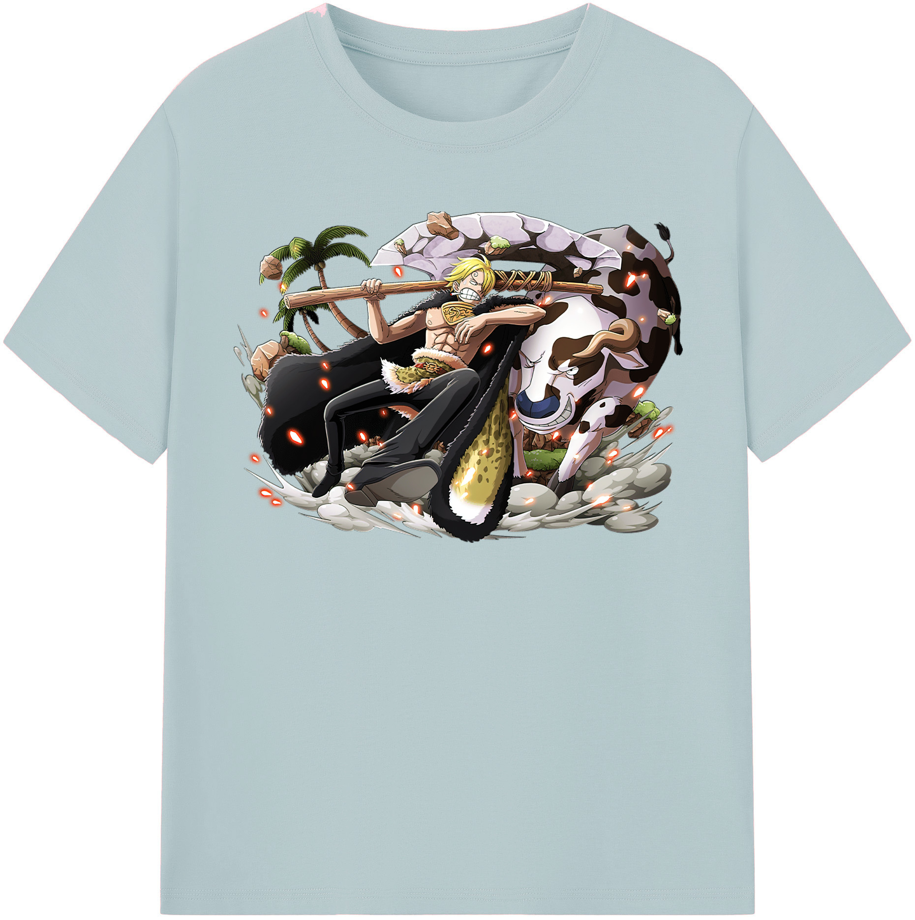 ワンピース サンジ ONE PIECE Sanji 綿100％半袖Tシャツ（フロントプリント）